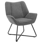 Ergonomische Linnen Loungestoel met Metalen Frame, Huis en Inrichting, Stoelen, Verzenden, Nieuw