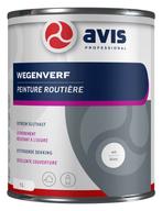 Avis wegenverf 1 liter, wit, Doe-het-zelf en Verbouw, Verf, Beits en Lak, Verzenden, Nieuw