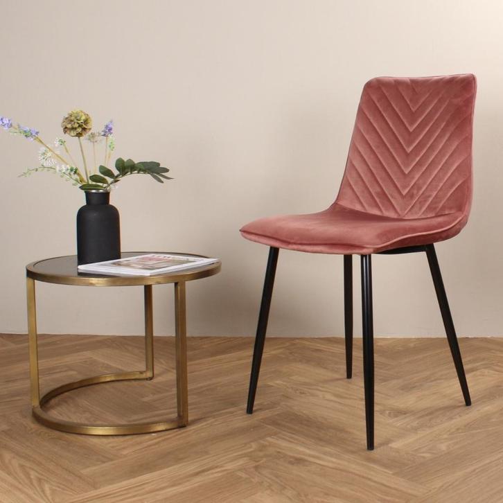 Eetkamerstoel  Velvet Roze - Armstoel Roze  - Stoel Roze, Huis en Inrichting, Stoelen, Nieuw, Ophalen of Verzenden