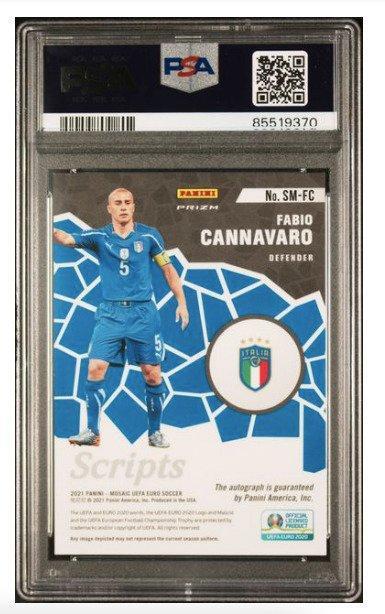 2020 Panini Mosaic Fabio Cannavaro #FC - Autograph PSA 9 - 1, Verzamelen, Stickers