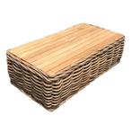 Sumatra lounge tuintafel naturel rotan - teak, Ophalen of Verzenden, Nieuw