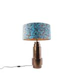 Tafellamp brons met velours vlinder kap 50 cm - Bruut, Huis en Inrichting, Lampen | Tafellampen, Nieuw, Overige stijlen