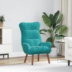 vidaXL Ligbed Turquoise Velours, Huis en Inrichting, Fauteuils, Verzenden, Nieuw
