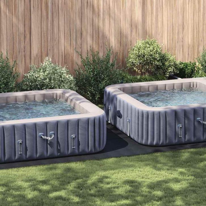 vidaXL Zwembad Grondzeil Zwart 640 x 321 cm Polyester, Tuin en Terras, Zwembad-toebehoren, Nieuw, Verzenden