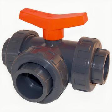 Kogelkraan PVC 3-weg t-boring lijm 63mm - Effast beschikbaar voor biedingen