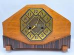 Amsterdamse School klok -  Art Deco Hout, Messing -, Antiek en Kunst, Antiek | Klokken