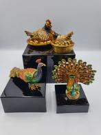 qifu - Lot de 4 boîtes à secrets / boîtes à bijoux en métal