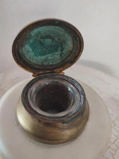 Antico calamaio circolare in bronzo e marmo Luigi XVI, XIX, Antiek en Kunst, Antiek | Overige Antiek