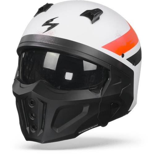 Scorpion Covert-X T-Rust Mat Wit Rood Jethelm, Motoren, Kleding | Motorhelmen, Jethelm, Heren, XS, Nieuw met kaartje, Overige merken