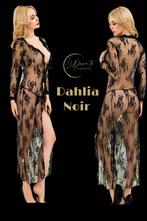 Sexy Classy Erotische Kanten Kimono - Nu met Gratis Body, Kleding | Dames, Verzenden, Zwart, Badjas