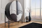 Massief houten highboard VOODOO 120 cm bruin wit zwart, Huis en Inrichting, Kasten | Dressoirs, Ophalen of Verzenden, Nieuw