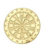 Gouden Dartbord ketting hanger, Verzenden, Nieuw