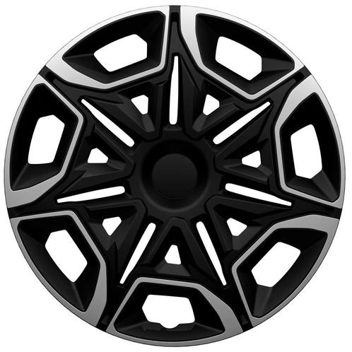 4-Delige Wieldoppen  Varido 14-inch zilver/zwart, Auto diversen, Wieldoppen, Verzenden