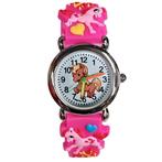 Fako - Kinderhorloge - 3D - Eenhoorn Bubbles – Donkerroze, Verzenden, Nieuw