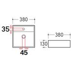 Wiesbaden Larx Opzetwastafel - 38.5x38.5x13cm - Keramiek -, Ophalen of Verzenden, Nieuw
