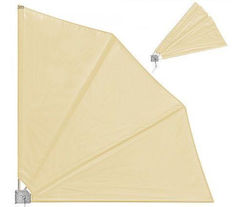 Balkonscherm opvouwbaar 140x140cm Beige (Parasols-Zonwering), Tuin en Terras, Parasols, Nieuw, Verzenden