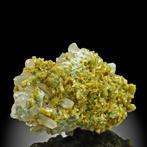 epidot met kwarts Kristalen - Hoogte: 9.8 cm - Breedte: 6, Verzamelen, Mineralen en Fossielen