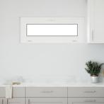 vidaXL Kelderraam RISOR 100x40 cm 2 glas kiepbaar wit, Doe-het-zelf en Verbouw, Glas en Ramen, Verzenden, Nieuw