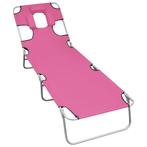 Inklapbaar Ligbed Magenta - Tweedekansje voor de Zomer!, Tuin en Terras, Ophalen of Verzenden, Nieuw, Metaal
