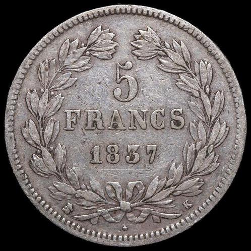 Frankrijk. Louis Philippe I (1830-1848). 5 Francs 1837-K,, Postzegels en Munten, Munten | Europa | Euromunten