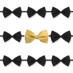 Set met 1 gouden en 8 zwarte vlinderdassen, Kleding | Heren, Trouwkleding en Trouwaccessoires, Verzenden, Zwart, Nieuw, Accessoires