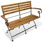 vidaXL Tuinbank inklapbaar 112 cm massief acaciahout, Verzenden, Nieuw