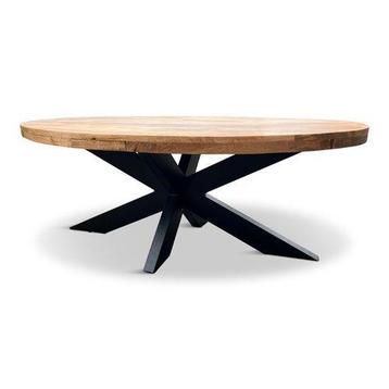 Salontafel Silvia ovaal mango incl. spinpoot beschikbaar voor biedingen