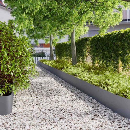 vidaXL Gazonranden 10 st 25x103 cm koudgewalst staal, Tuin en Terras, Overige Tuin en Terras, Nieuw, Verzenden