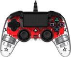 Nacon Compact LED Controller - Rood PS4 Morgen in huis!, Ophalen of Verzenden, Zo goed als nieuw, PlayStation 4
