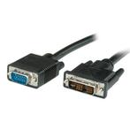 DVI-I naar VGA kabel / zwart - 3 meter, Nieuw, Ophalen of Verzenden