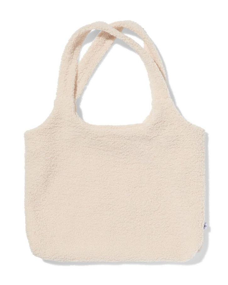 HEMA Schoudertas 50x37cm teddy crème, Sieraden, Tassen en Uiterlijk, Tassen | Damestassen, Nieuw, Verzenden