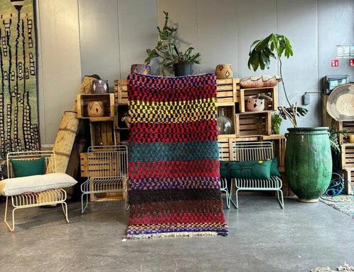 Boucherouite Berber Tapijt – 100x210 cm – Met de hand, Huis en Inrichting, Stoffering | Tapijten en Kleden