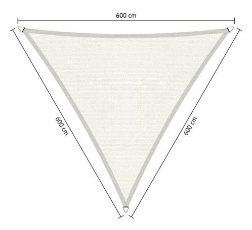 Premium schaduwdoek 6x6x6m driehoek waterdoorlatend Arti..., Tuin en Terras, Schaduwdoeken