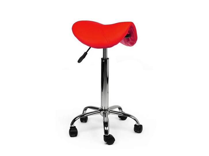 Zadelkruk Rood - Hoge uitvoering, Huis en Inrichting, Krukjes, In hoogte verstelbaar, Nieuw, Kunststof