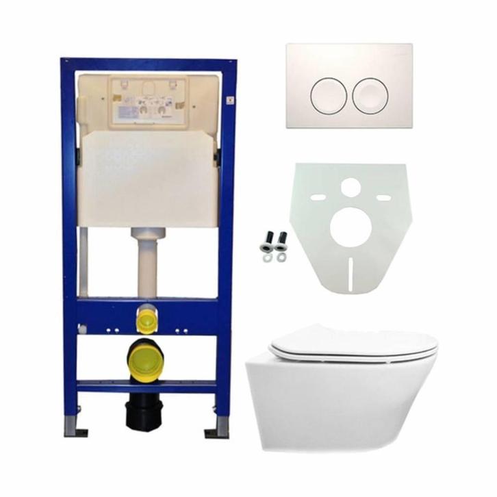Geberit UP 100 Vesta wc+ Flatline zitt.+ Delta 21 wit, Doe-het-zelf en Verbouw, Sanitair, Ophalen of Verzenden