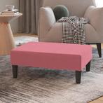 vidaXL Voetenbank 78x56x32 cm fluweel roze, Huis en Inrichting, Banken | Voetenbanken en Poefen, Verzenden, Nieuw