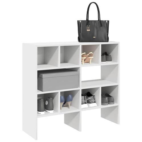 vidaXL Schoenenrekken 2 st stapelbaar 89,5x30x40 cm wit, Kleding | Dames, Kledingrekken, Nieuw, Verzenden