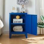 Nachtkastje Inari metaal 57x40x30 cm blauw [en.casa], Huis en Inrichting, Tafels | Bijzettafels, Verzenden, Nieuw