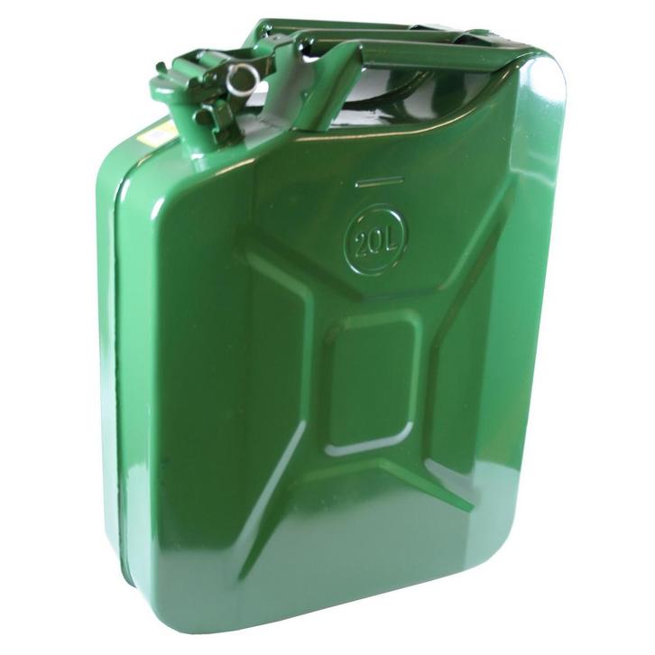 Benson Jerrycan - Metaal - Druksluiting - 20 Liter - Groen, Auto diversen, Autogereedschap, Nieuw, Ophalen of Verzenden