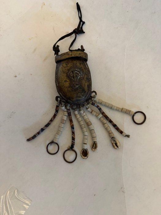 afrika - Antiek bronzen medische ,buidel ,tas - Medische tas, Antiek en Kunst, Kunst | Niet-Westerse kunst