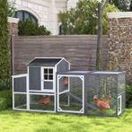 Houten Kippenhok met Nestbox en Buitenren, Verzenden, Nieuw