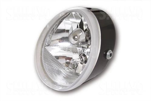 Shin Yo Ovale Koplamp Zwart, Motoren, Accessoires | Overige, Nieuw, Verzenden