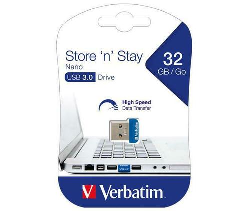Verbatim | USB Stick | 32 GB | USB 3.2 | Gen 1 | Nano, Computers en Software, USB Sticks, Nieuw, Verzenden