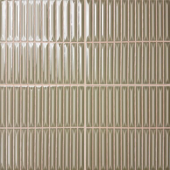 Wandtegel kitkat arrow olive 1,5x10 cm wandtegel, Doe-het-zelf en Verbouw, Tegels, Wandtegels, Nieuw, 10 m² of meer, Keramiek