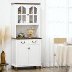 TRUUSK Keukenkast, Keukenbuffet Met 2 Lades, Hoge Kast Met O, Huis en Inrichting, Verzenden, Nieuw