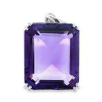 Ketting met hanger - 14 karaat Witgoud - 28.45ct. tw.