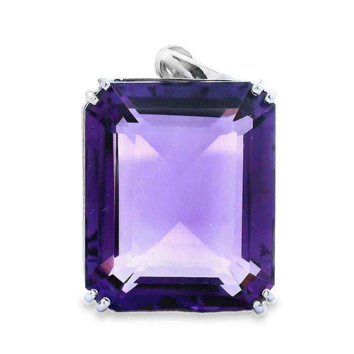 Ketting met hanger - 14 karaat Witgoud - 28.45ct. tw., Sieraden, Tassen en Uiterlijk, Antieke sieraden