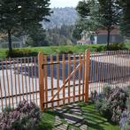 Poort enkel 100x120 cm gempregneerd hazelaarhout (Hekwerken)
