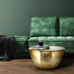 Salontafel rond - Ø 59x30,5 cm - Goud - WOMO-DESIGN •, Huis en Inrichting, Verzenden, Zo goed als nieuw