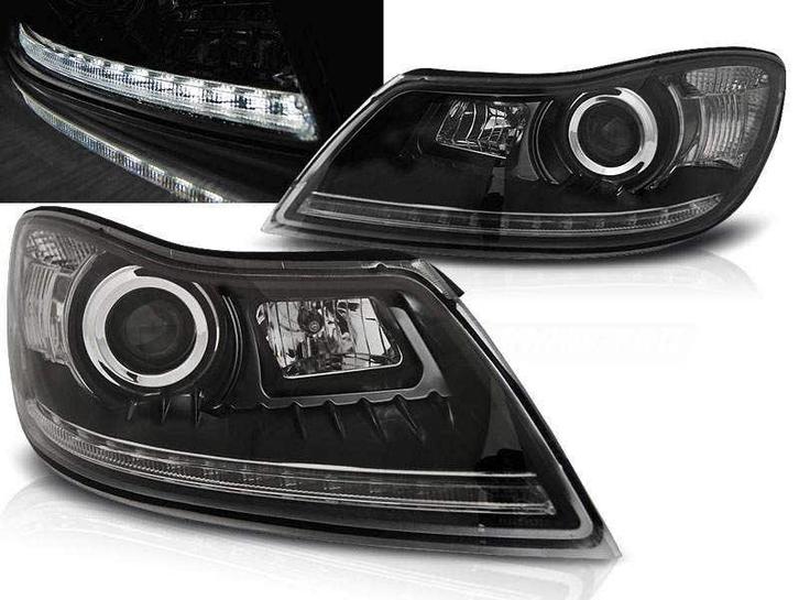 Daylight Black LED dagrijverlichting koplamp units, Auto-onderdelen, Verlichting, Nieuw, Skoda, Verzenden
